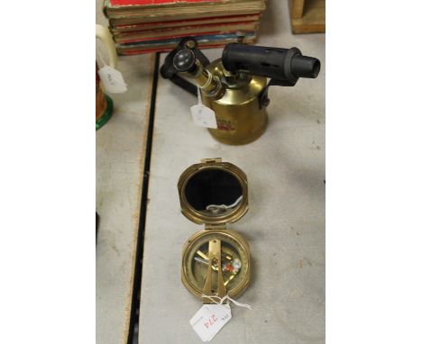 Reproduction Brass Compass & Blow Torch