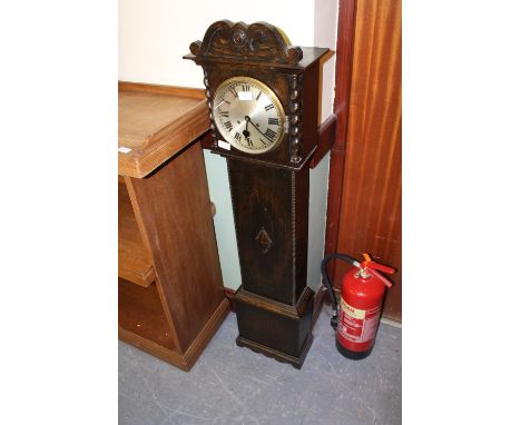 Oak Cased Grandmother Clock