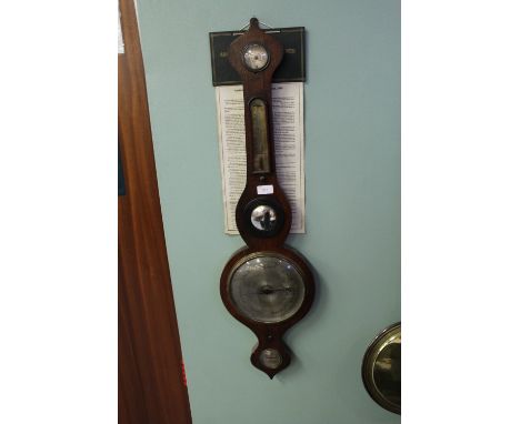 Banjo barometer (no mercury tube in back)