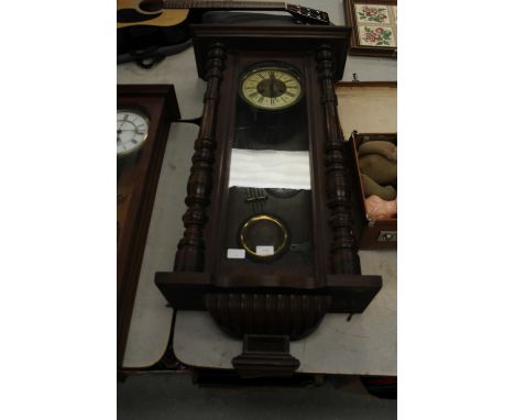 Mahogany cased Viena wall clock