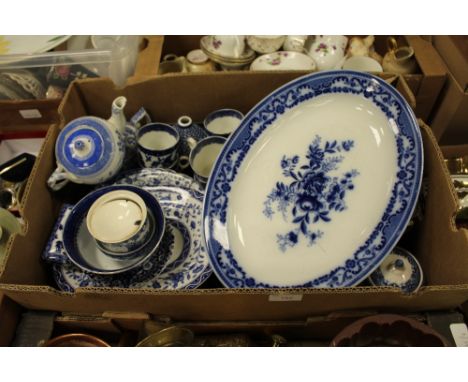 Various blue & white wares including Copeland, Spode etc
