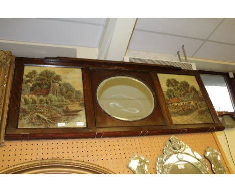 Oak Overmantle Mirror