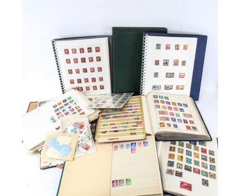 World stamp albums, Royal Mail Special Stamps 1990, and Victorian Penny Reds 