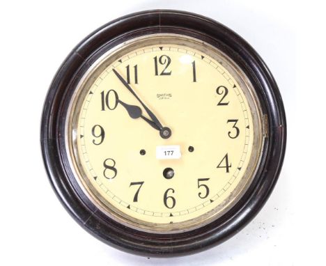 A Vintage Smiths of Enfield dial wall clock, dial diameter 29cm 