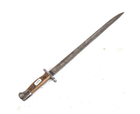 A Second World War Period British 1907 pattern bayonet, marked Wilkinson Sword, blade length 44cm (missing one scale) 