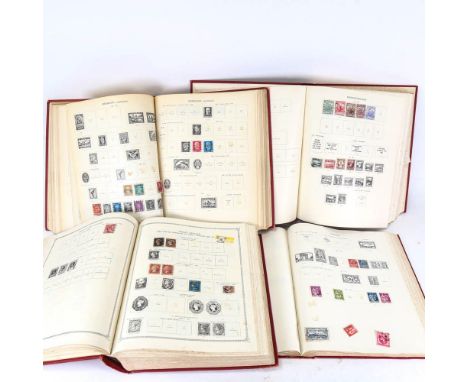 4 Ideal postage stamp albums 