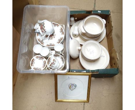 2 boxfuls with a Noritake Keltcraft dinner service, and a Colclough tea set and dinnerware 