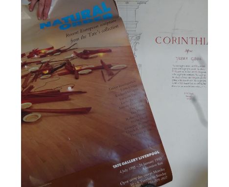 A quantity of British art posters, and 1950s architectural designs 