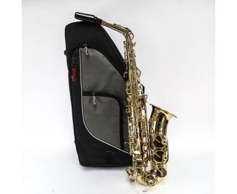 A Stagg 77-SA alto saxophone, with fitted case 