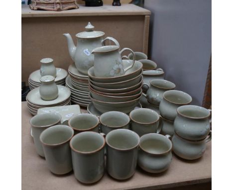 Denby Coloroll tea service for 12 people, matching mugs, dinner plates etc 