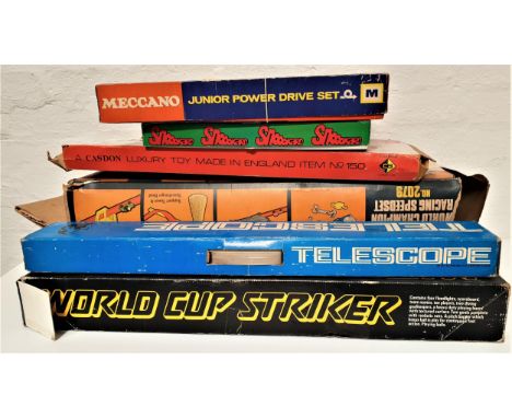 SELECTION OF BOXED VINTAGE TOYS AND GAMESincluding a Meccano Junior Power Drive Set, a Corgi Rockets World Champion Racing Sp