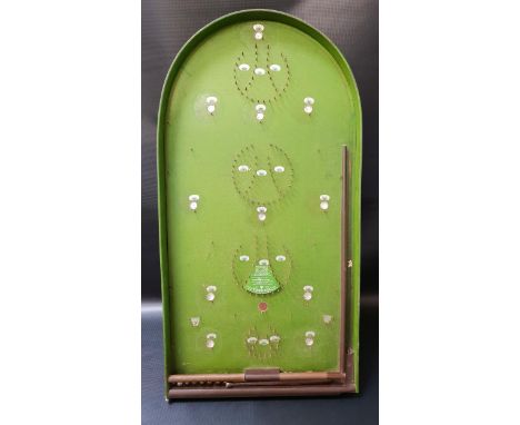 VINTAGE CORINTHIAN BAGATELLE BOARDwith ball bearings and bearing a retailers label for 'John Macpherson & Sons of Inverness',