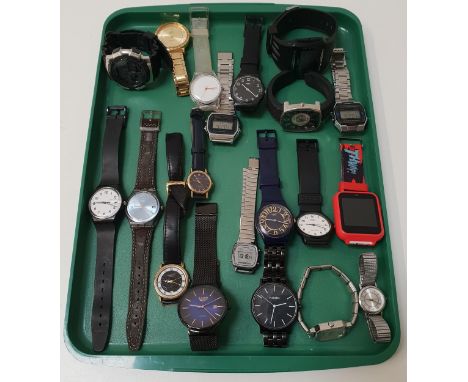 SELECTION OF LADIES AND GENTLEMEN'S WRISTWATCHESincluding Casio, Swatch, Raymond Weil. Lanco, Lige, Nomination, etc. (20) 