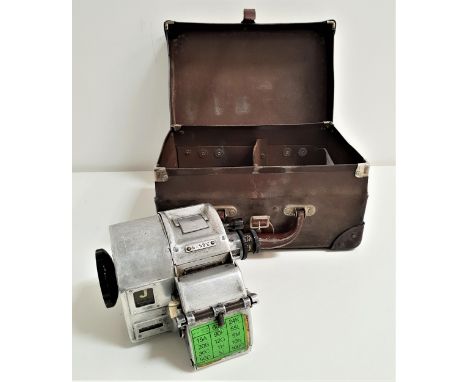 LONDON TRANSPORT GIBSON A14 TICKET MACHINEin aluminium with spare ticket rolls, tally sheet, in a fitted case 