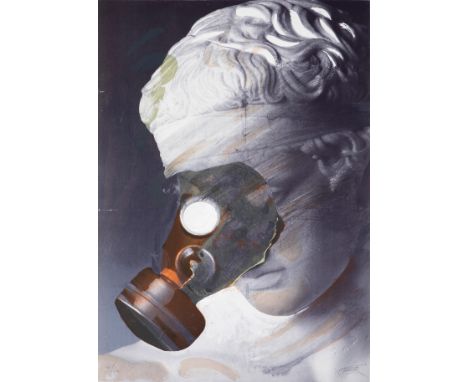 WOLF VOSTELL (Leverkusen, Germany 1932 - Berlin, 1998).Untitled, 1992, from the series "Olympic Suite".Lithograph on 270 gram