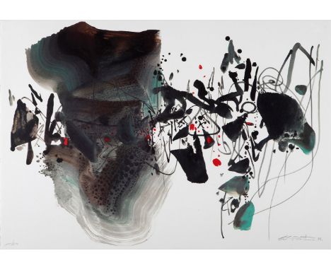 CHU TEH-CHUN (Baitou Zhen, Jiangsu, China, 1920-2014).Untitled, from the Suite Olympic Centennial, 1992.Lithograph on 270 gsm