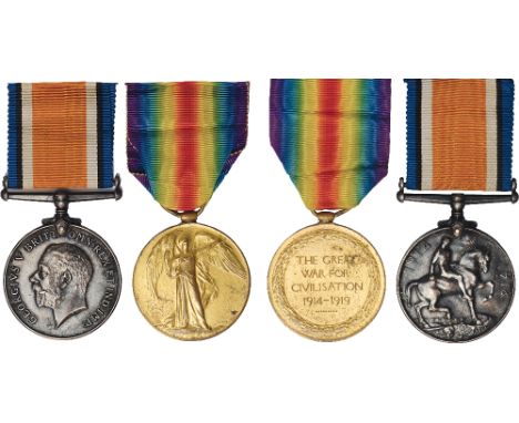 Campaign Groups and Pairs, A Great War Royal Navy Casualty Group awarded to Petty Officer F.H. Eaton, comprising British War 