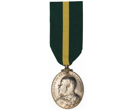 Single Orders and Decorations, Territorial Force Efficiency Medal, EVIIR, awarded to Corporal J. Beggs, 7th Battalion Manches