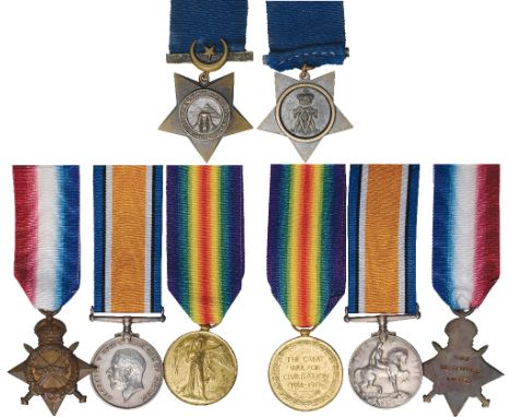 Campaign Groups and Pairs, The Egypt Medal, Khedives Star and 1914-15 Somme, Battle of Le Sars, Casualty Trio to the Hastings