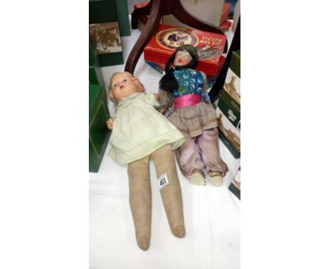 2 vintage dolls