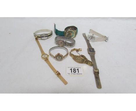 A quantity of wrist watches including vintage