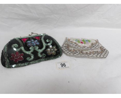 2 vintage beaded evening bags