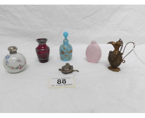 6 vintage scent bottles
