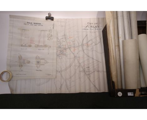 T W Whipp ARIBA Chartered Architect and Surveyor Scarborough - Collection of early 20th century plans and drawings relating t
