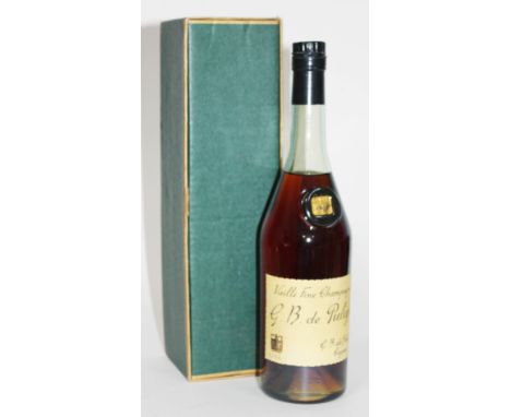 Puligny Champagne Cognac 70cl, level mid shoulder.