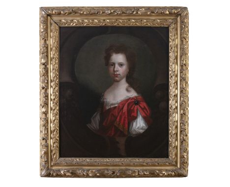 ATTRIBUTED TO THOMAS POOLEY (1646 - 1723)Portrait of a young man, bust length wearing full wig and lace cravat and companion 