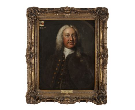 ***PLEASE NOTE DESCRIPTION SHOULD READ***ATTRIBUTED TO THOMAS FRYE (1710-1762)Portrait of Charles Townley within a feigned ov