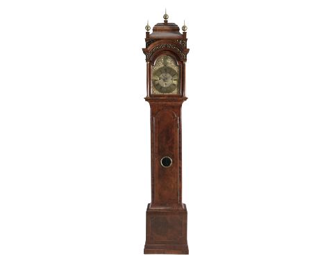  ***PLEASE NOTE ILLUSTRATION IN PRINTED CATALOGUE IS LABELLED INCORRECTLY***A FINE GEORGE III FLAME MAHOGANY LONGCASE CLOCK, 