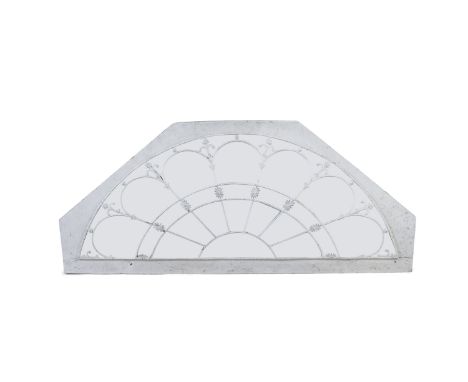 A GEORGIAN DEMI-LUNE FAN LIGHT WINDOW. 150cm wide, 66cm high