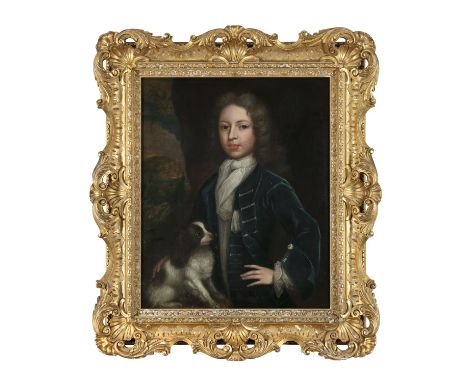 ATTRIBUTED TO ENOCH SEEMAN (1694 - 1744)Portrait of a young boy with attendant king Charles spaniel, half-length; together wi