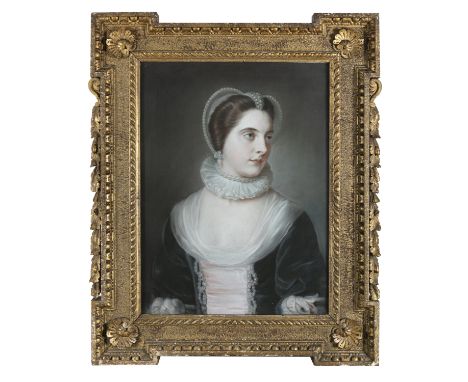 ENGLISH SCHOOL (18TH CENTURY)Portrait of a Lady in archaic dressPastel, 60 x 45cm