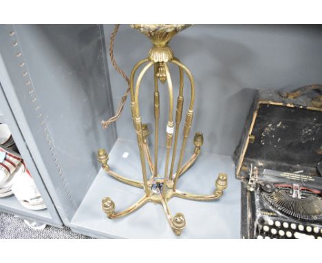 A vintage six branch ceiling light fixture