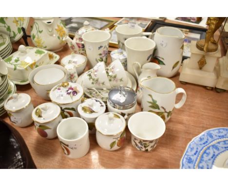 A selection of tea and dinner wares by Portmeirion and Royal Worcester Evesham