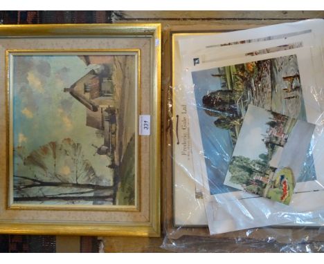 Stanley Orchart (1920-2005), oil on board, 'The Windmill at Stevington, Bedfordshire', signed bottom right corner, 24cm x 28.