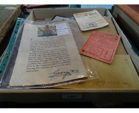 An interesting collection of 20th century ephemera, to include: Russian books, a printed Celebration of Victory following WWI