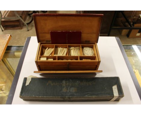 A Mahjong set and a box of Mahjong wings 
