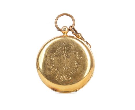 EIGHTEEN CARAT GOLD FULL HUNTER POCKET WATCH,the round white enamel dial signed Talbott & Talbott, with Roman hour markers, o