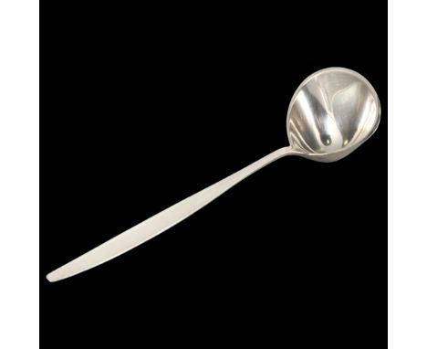 GEORG JENSEN - a Danish modernist sterling silver Argo pattern sauce ladle, designed by Magnus Stephensen (1961), 25cm, 2.3oz