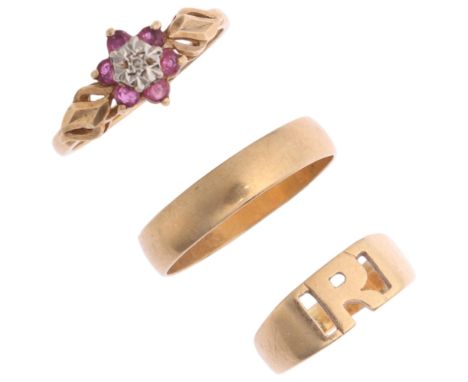 3 x 9ct gold rings, 5.2g gross (3) . Condition Report:Lot sold as seen unless specific item(s) requested
