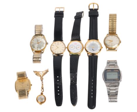 Various watches, including Longines quartz, Junghans, Avia, etc . Condition Report:Lot sold as seen unless specific item(s) r