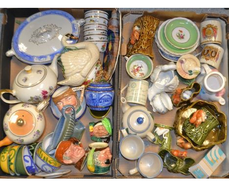 Ceramics - A Royal Doulton character jug Sairey Gamp D5528; others; a Sylvac squirrel planter; others similar; a Ringtons  co