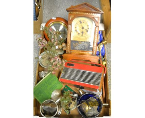 Boxes and Objects - a vintage Roberts R portable radio; a clock; gem trees; dominoes; EPNS tankard; etc.; quantity