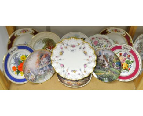 A Royal Crown Derby Royal Antoinette 27cm plate; Franklin Mint collectors plates; other plates including Dambury Mint;Royal D