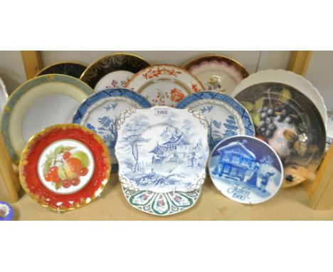 Ceramic Plates - A Coalport still life fruit ; a Royal Worcester ; a Grays pottery; a Copeland Spode Indian tree ; another, S