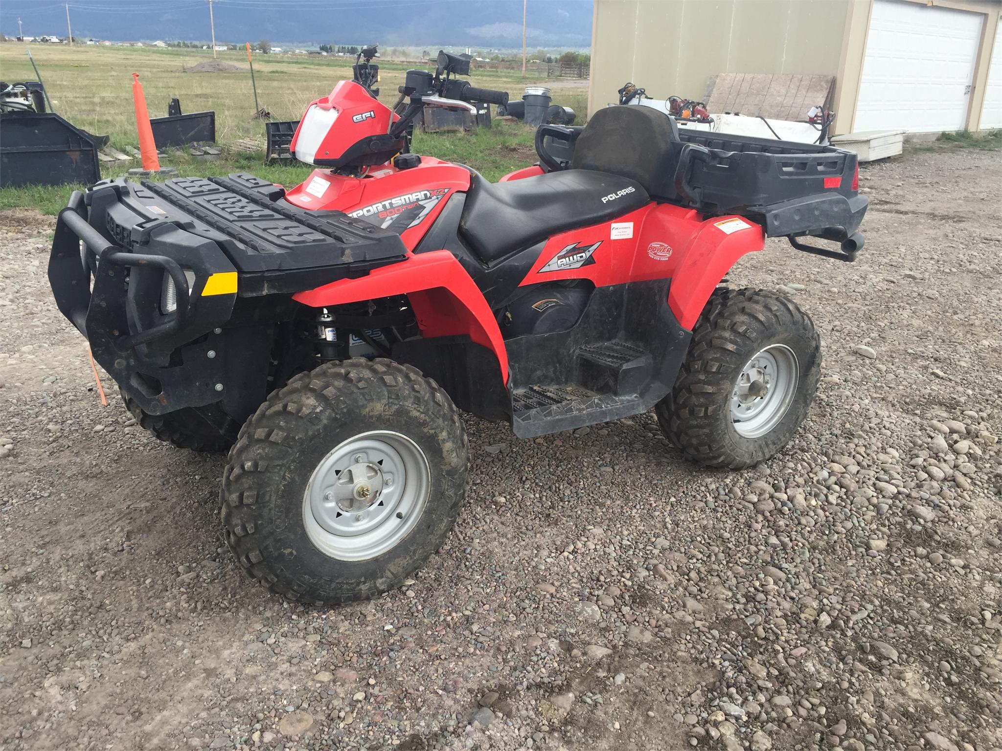 2009 Polaris Sportsman X2 800 TWIN, 4X4, winch, tilt bed, 614 miles or ...