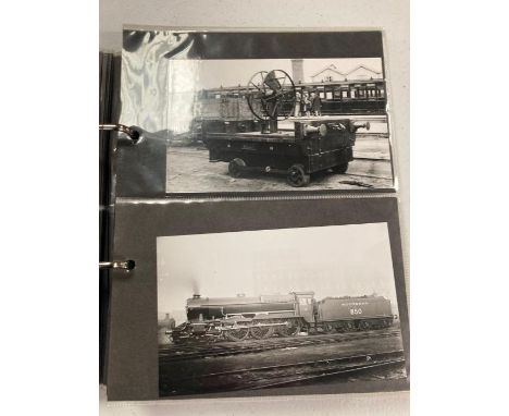 Five Albums of Train related vintage postcards